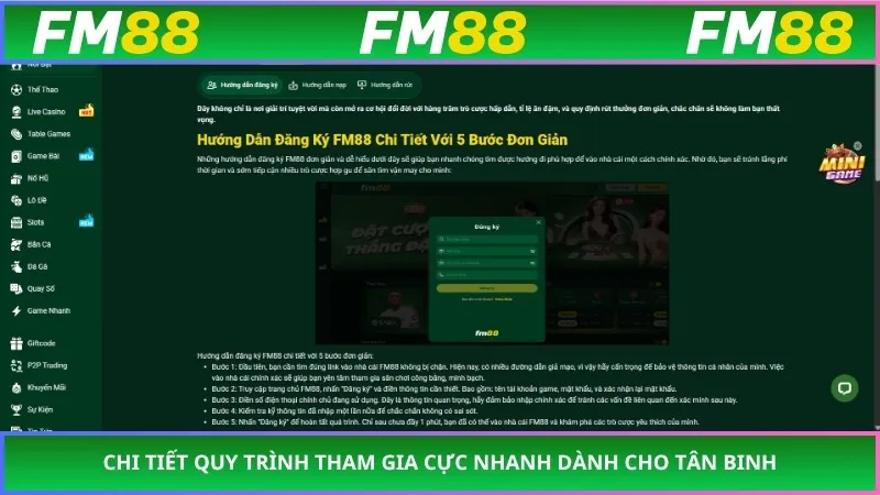 Chi tiết quy trình tham gia cực nhanh dành cho tân binh