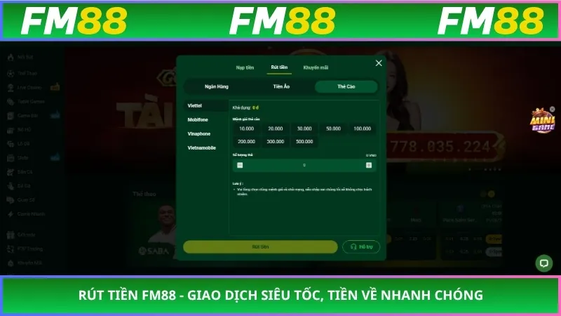 Rút Tiền FM88 - Giao Dịch Siêu Tốc, Tiền Về Nhanh Chóng