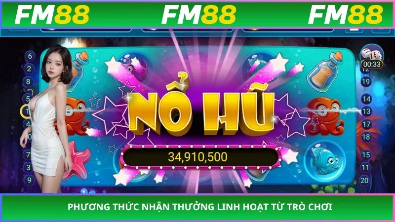 Phương thức nhận thưởng linh hoạt từ trò chơi